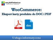 WooCommerce: Eksport karty produktu do DOC i PDF